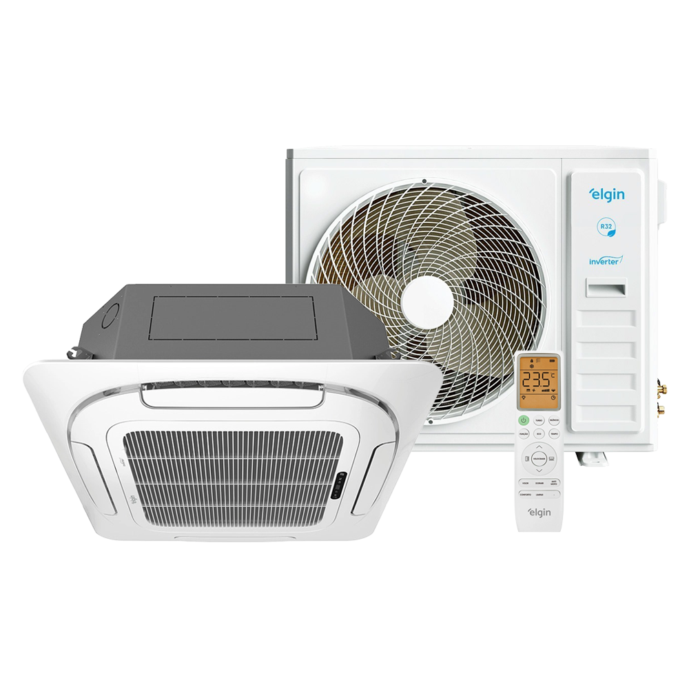 Ar Condicionado Split Cassete 4 Vias Inverter Elgin Wi-Fi 48000 Btus Frio 220v R-32